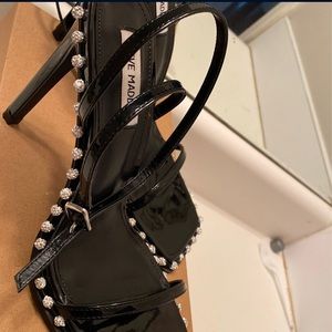 Black heel lace up ankle